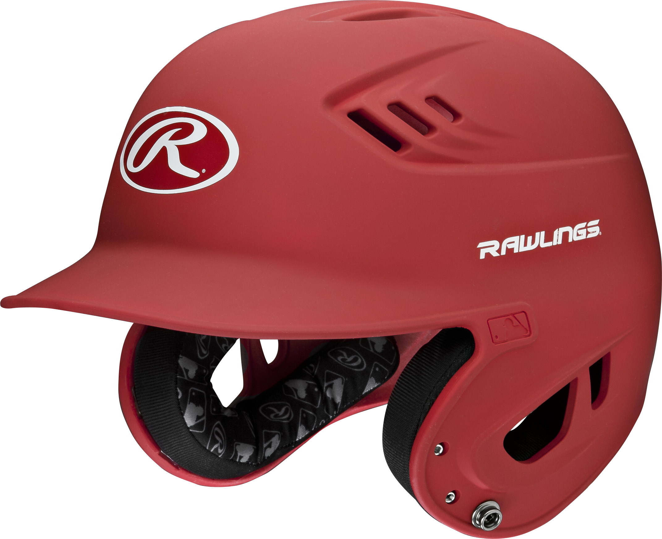 Rawlings R16 Matte Senior 1-Tone Baseball Helmet - Scarlet
