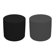 SoftScape 18" Round Ottoman 16" Height, 2-Piece - Black/Dark Gray