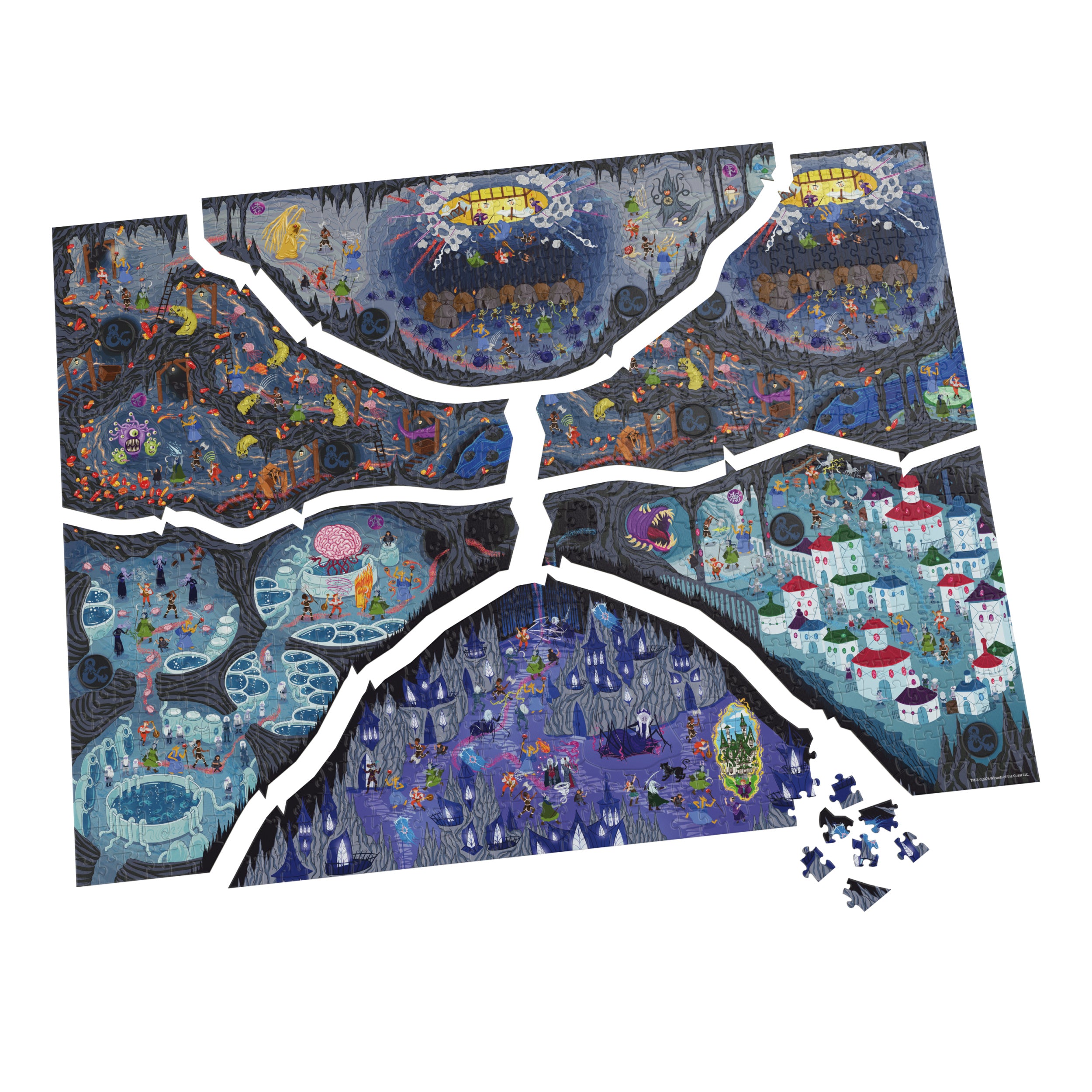 Dungeons & Dragons, Build and Explore Adventure Puzzle, DnD Adult Puzzles, Dungeons and Dragons 1000 Piece Puzzles for Adults and Kids Ages 12+