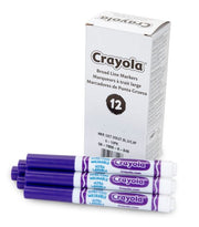 Crayola 12 Count Washable Bulk Markers, Violet Purple