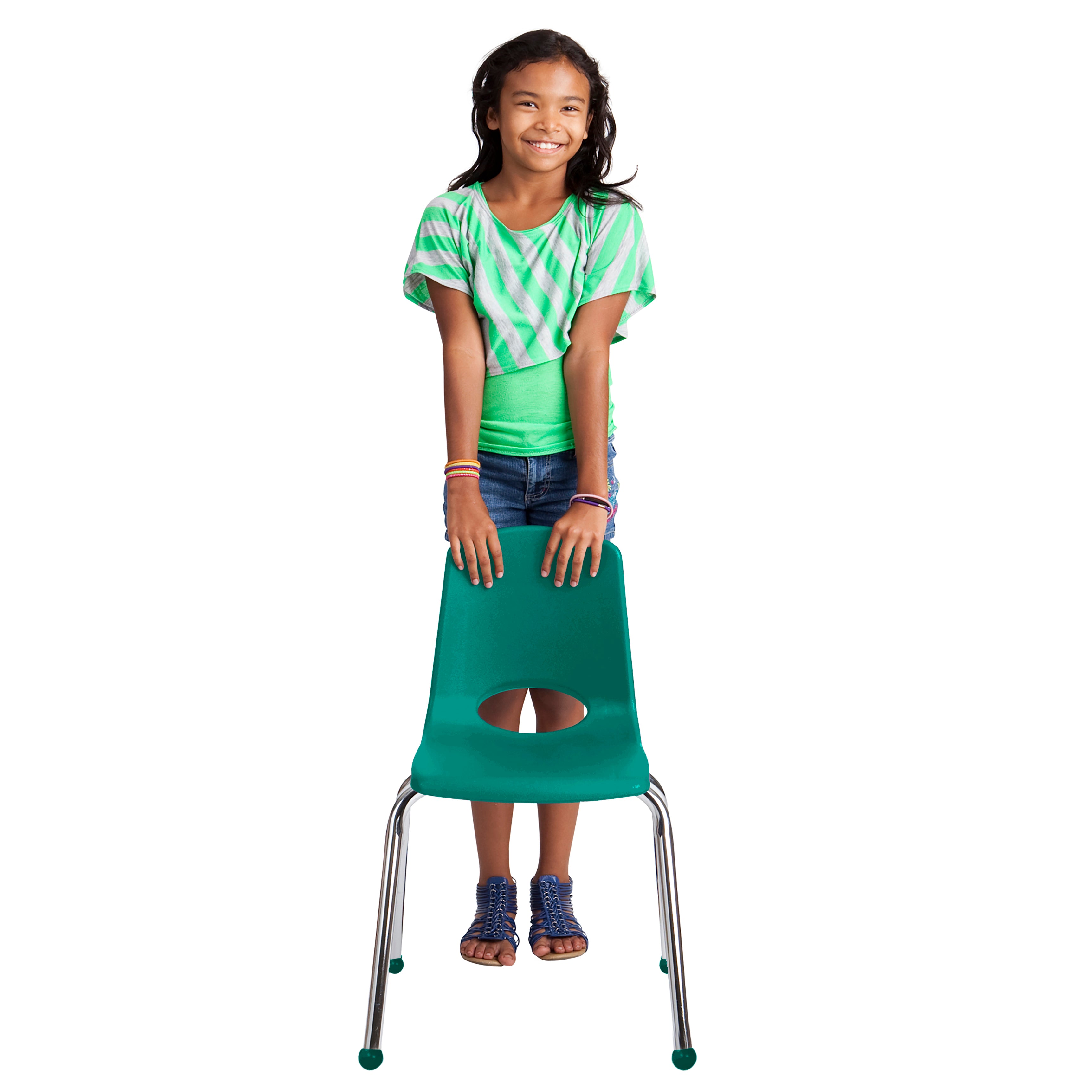 16" Stack Chair with Ball Glides, 6-Piece - Assorted