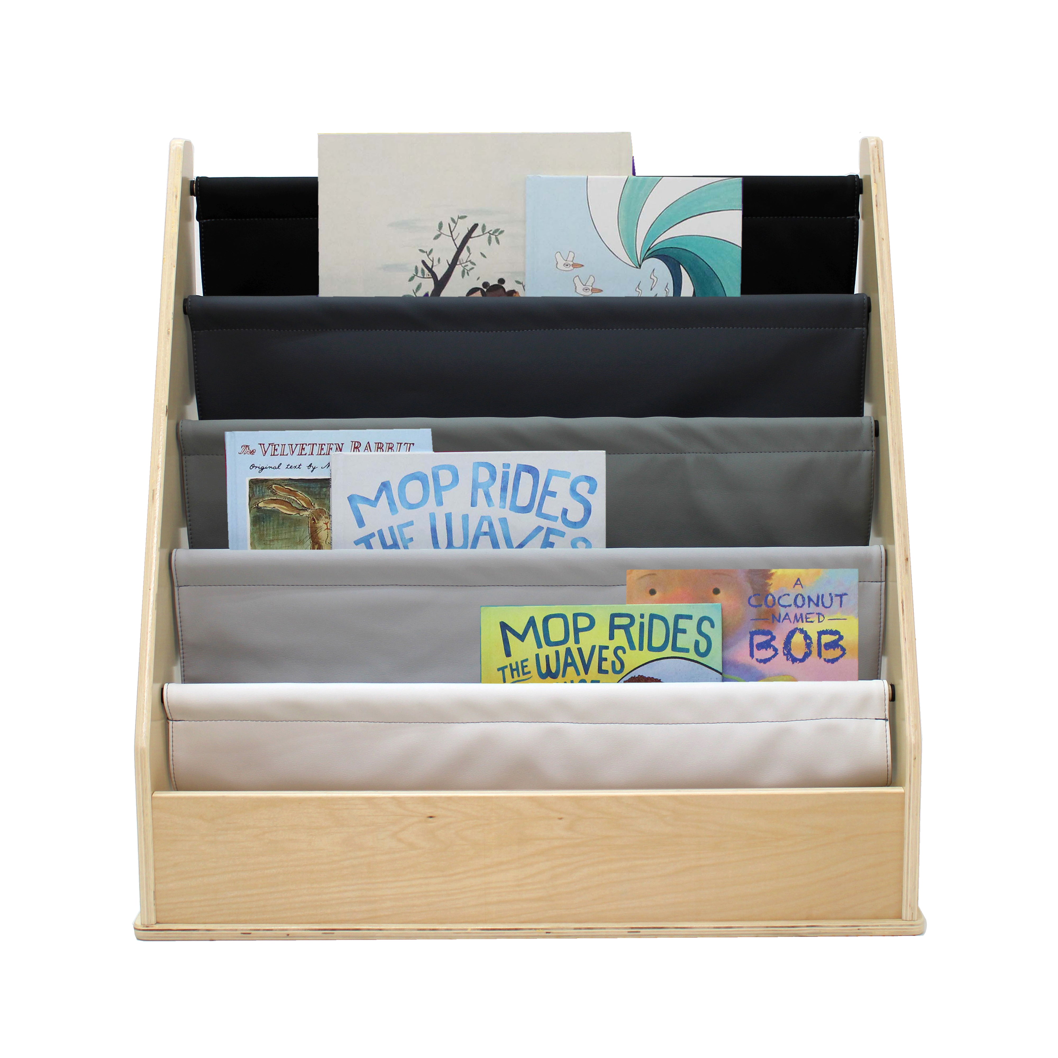 Birch Sling Book Display - Gray/Light Gray