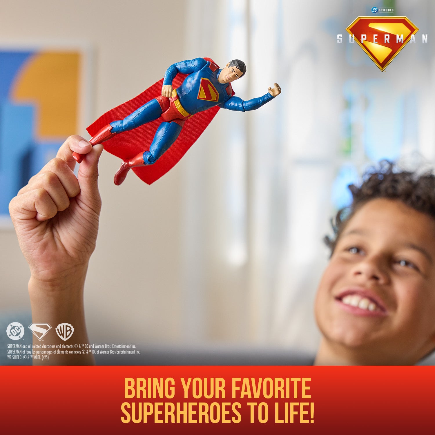 DC Comics, SUPERMAN 6-Inch Action Figure, Authentic SUPERMAN Movie Styling, Super Heroes Kids Toys For Boys and Girls Ages 4 and Up