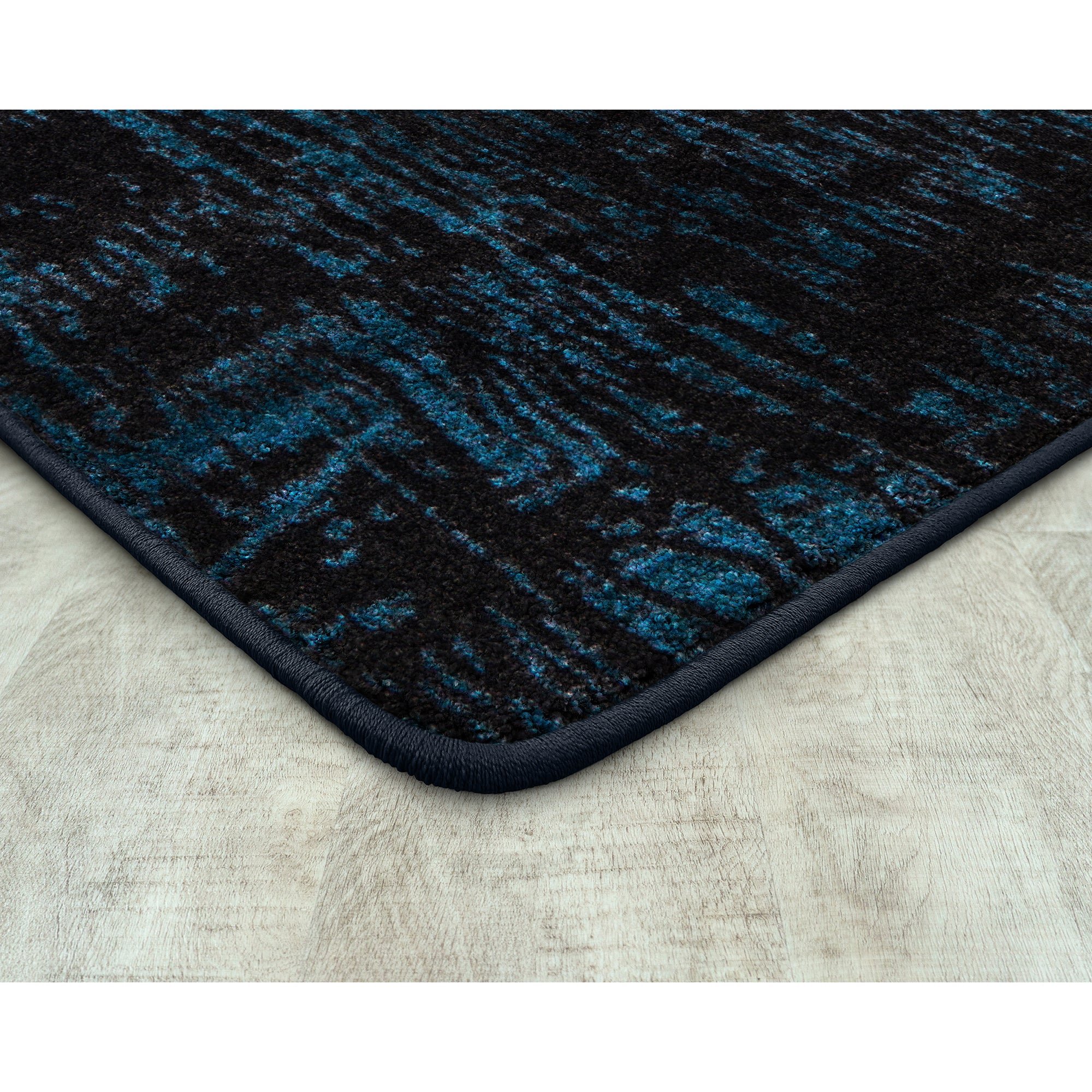 Coastal Canvas 10'9" x 13'2" area rug in color Deep Water