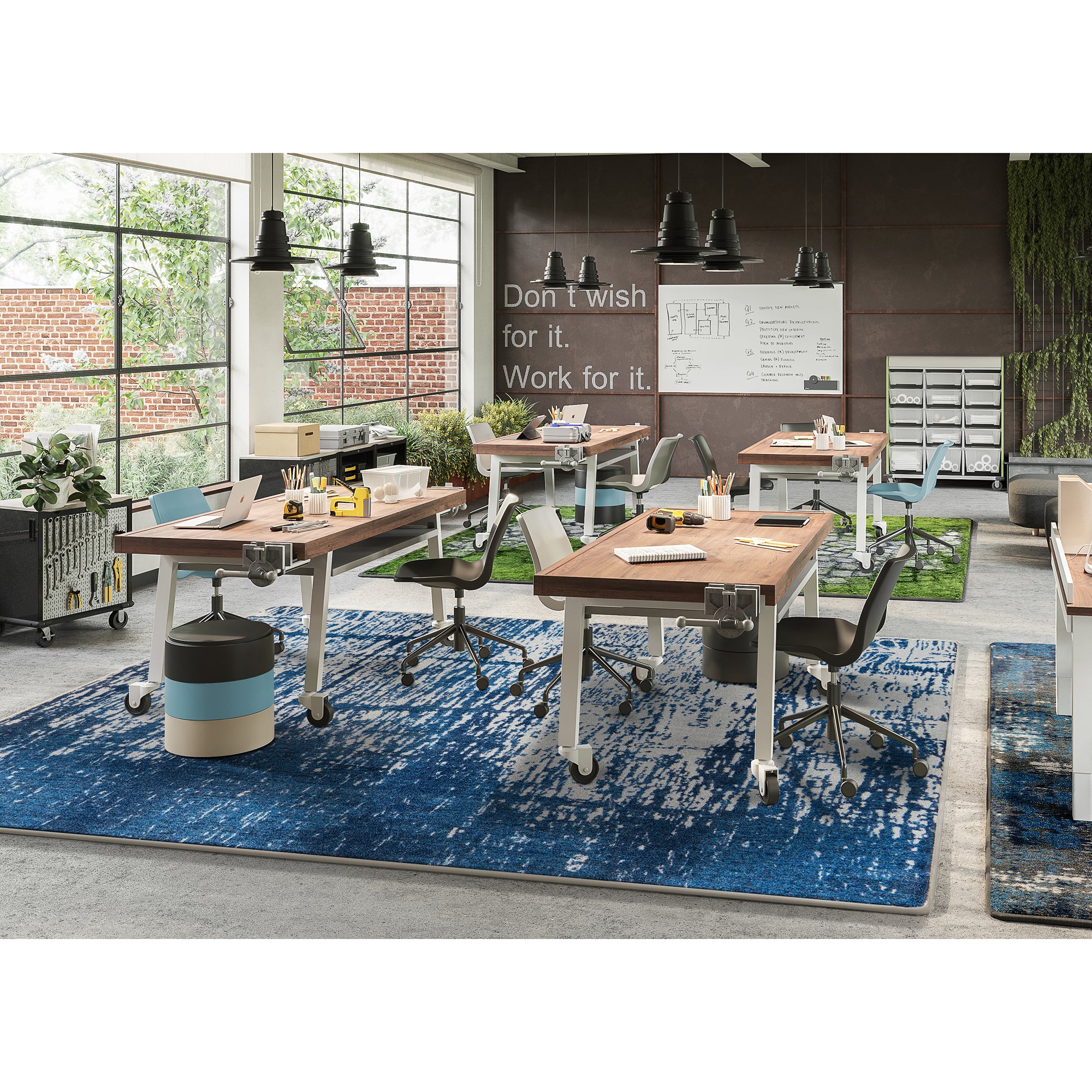 Coastal Canvas 7'8" x 10'9" area rug in color High Tide