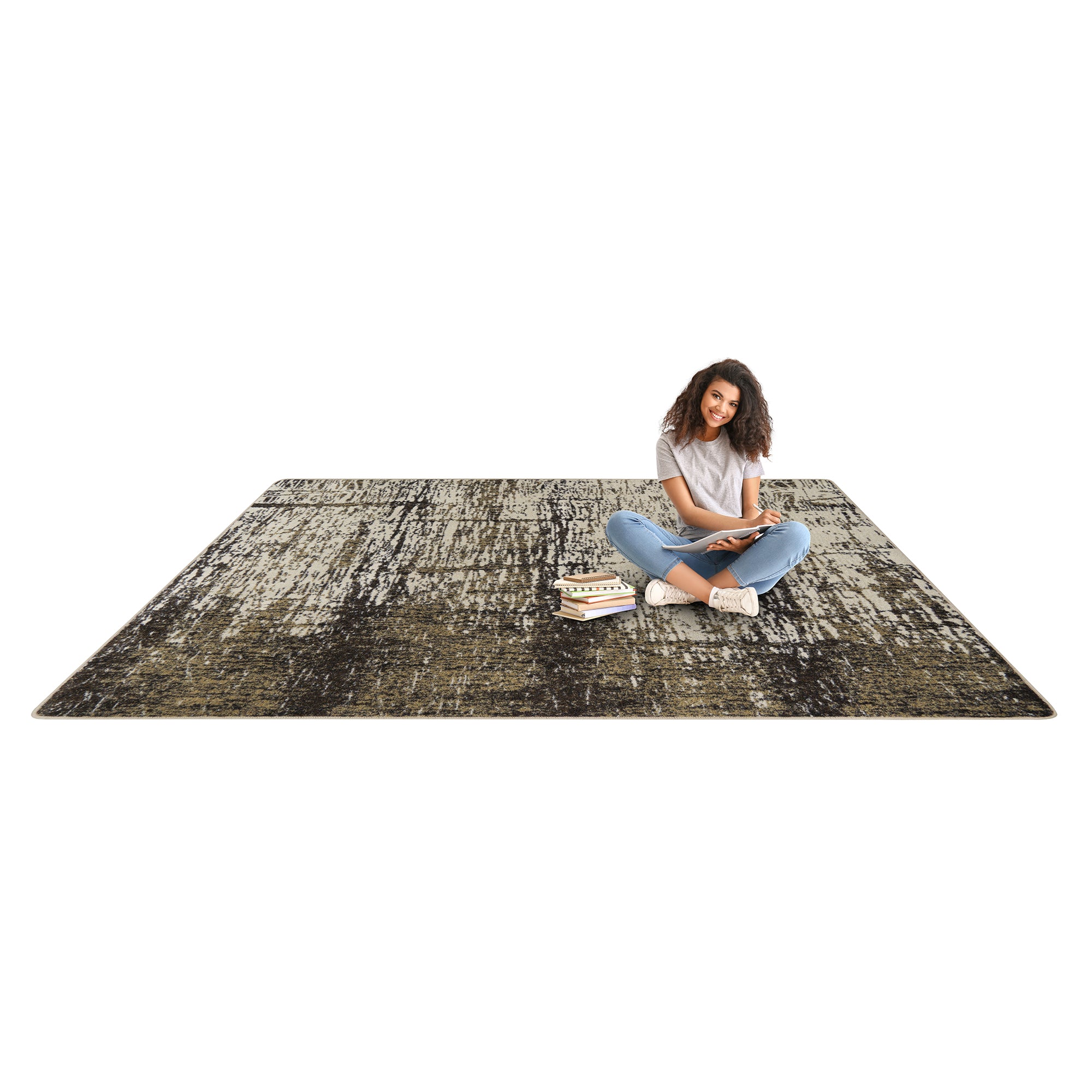 Coastal Canvas 3'10" x 5'4" area rug in color Sand Dune