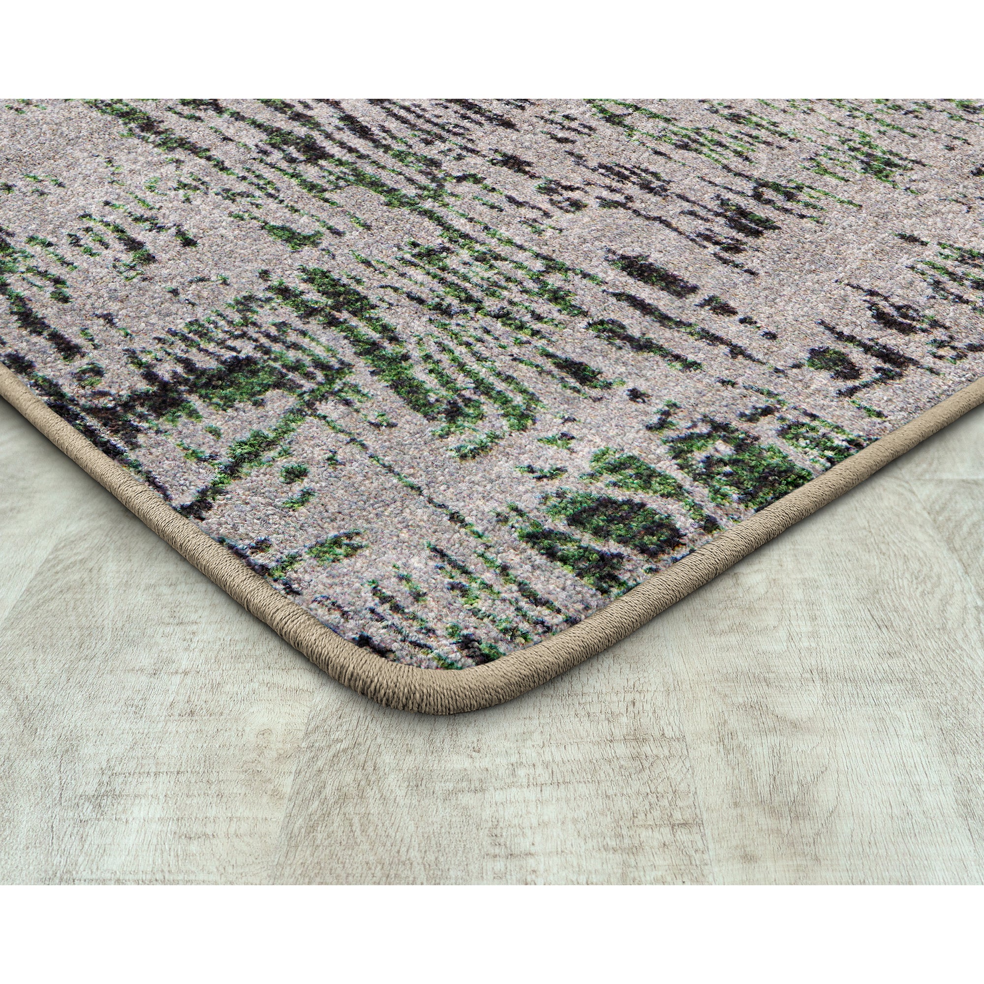 Coastal Canvas 5'4" x 7'8" area rug in color Spanish Moss