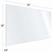 30X54 Clear Acrylic Screen For Use With Variant Brackets