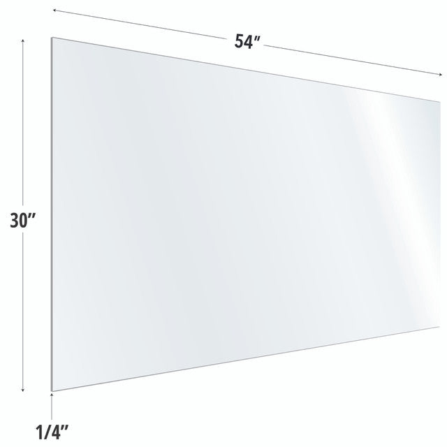 30X54 Clear Acrylic Screen For Use With Variant Brackets