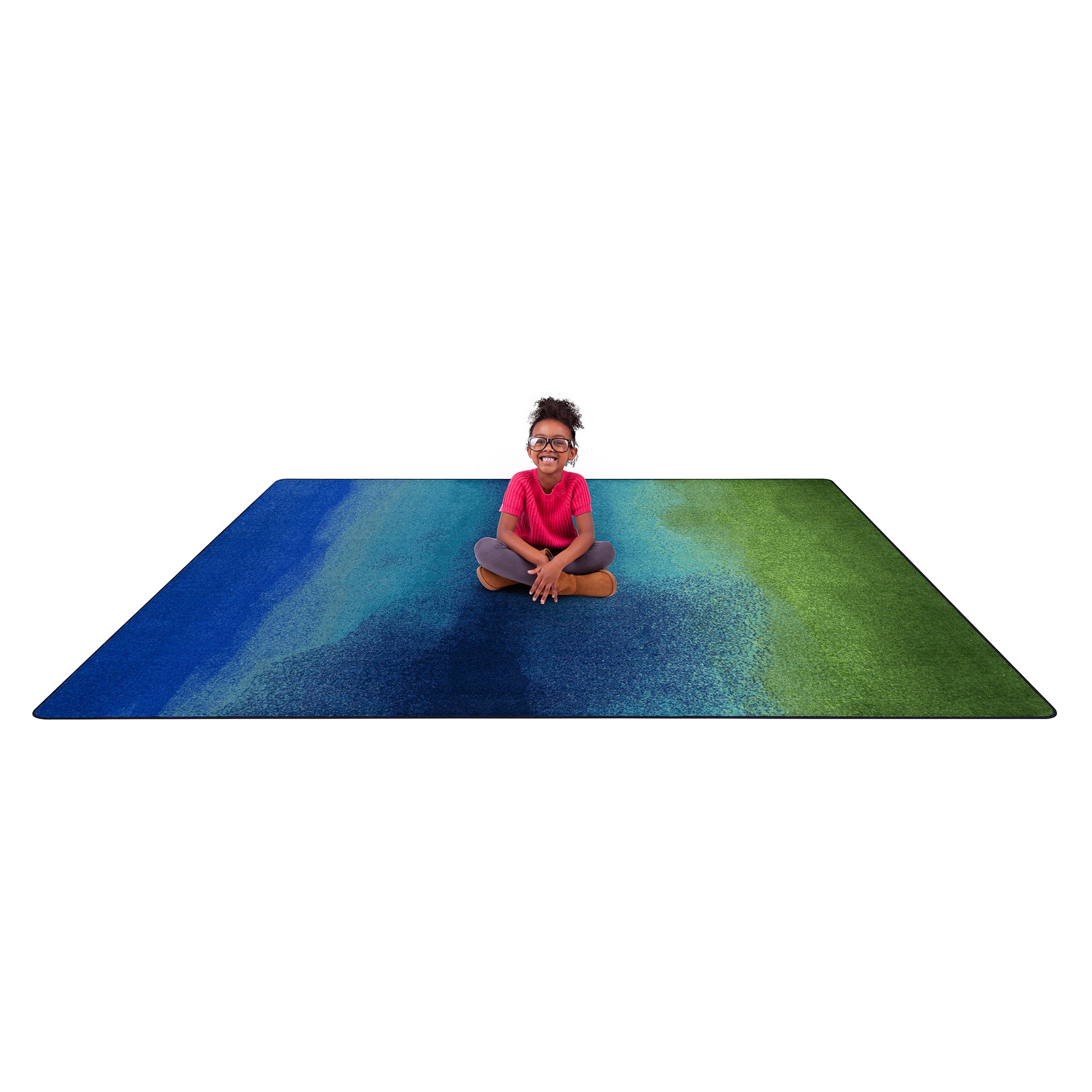 Colorwash 10'9" x 13'2" area rug in color Marine