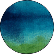 Colorwash 13'2" Round area rug in color Marine