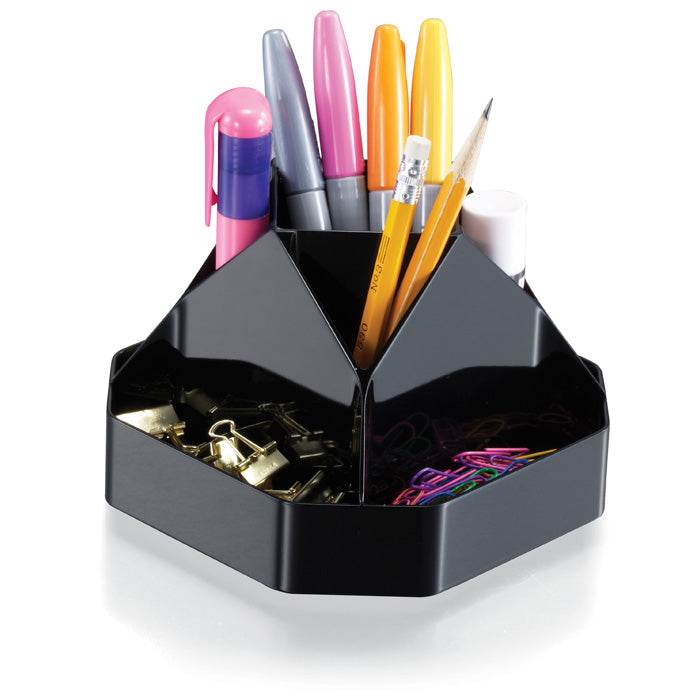 Recycled Compact Rotary Organizer, 9 Compartments
