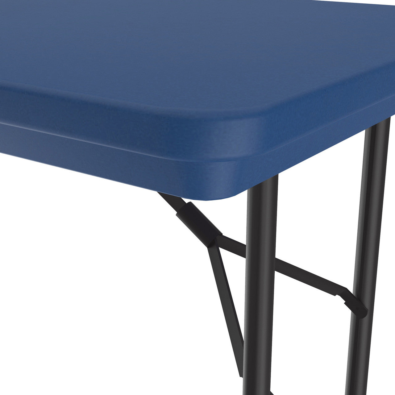 OfficeSource Colorful Blow Mold Folding Tables Fixed Height Blow Mold Table - 48" x 24" - Blue