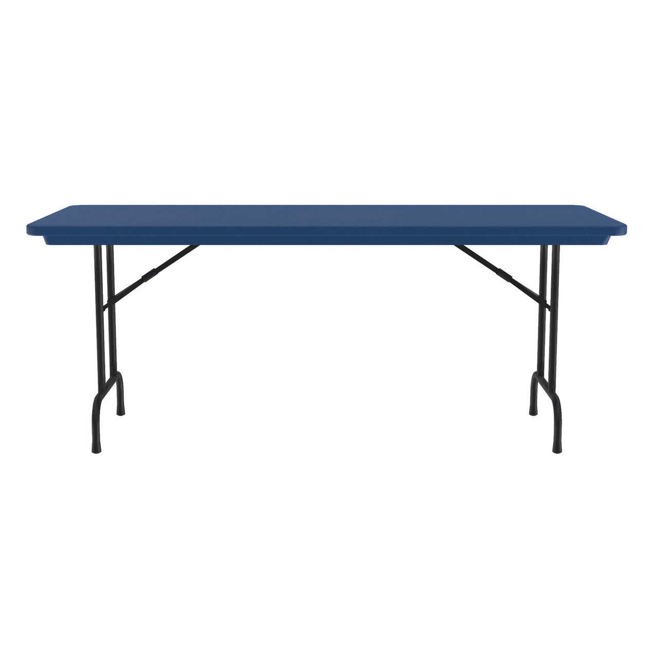 OfficeSource Colorful Blow Mold Folding Tables Fixed Height Blow Mold Table - 72" x 30" - Blue