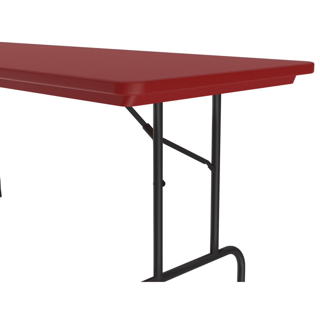 OfficeSource Colorful Blow Mold Folding Tables Fixed Height Blow Mold Table - 72" x 30" - Red