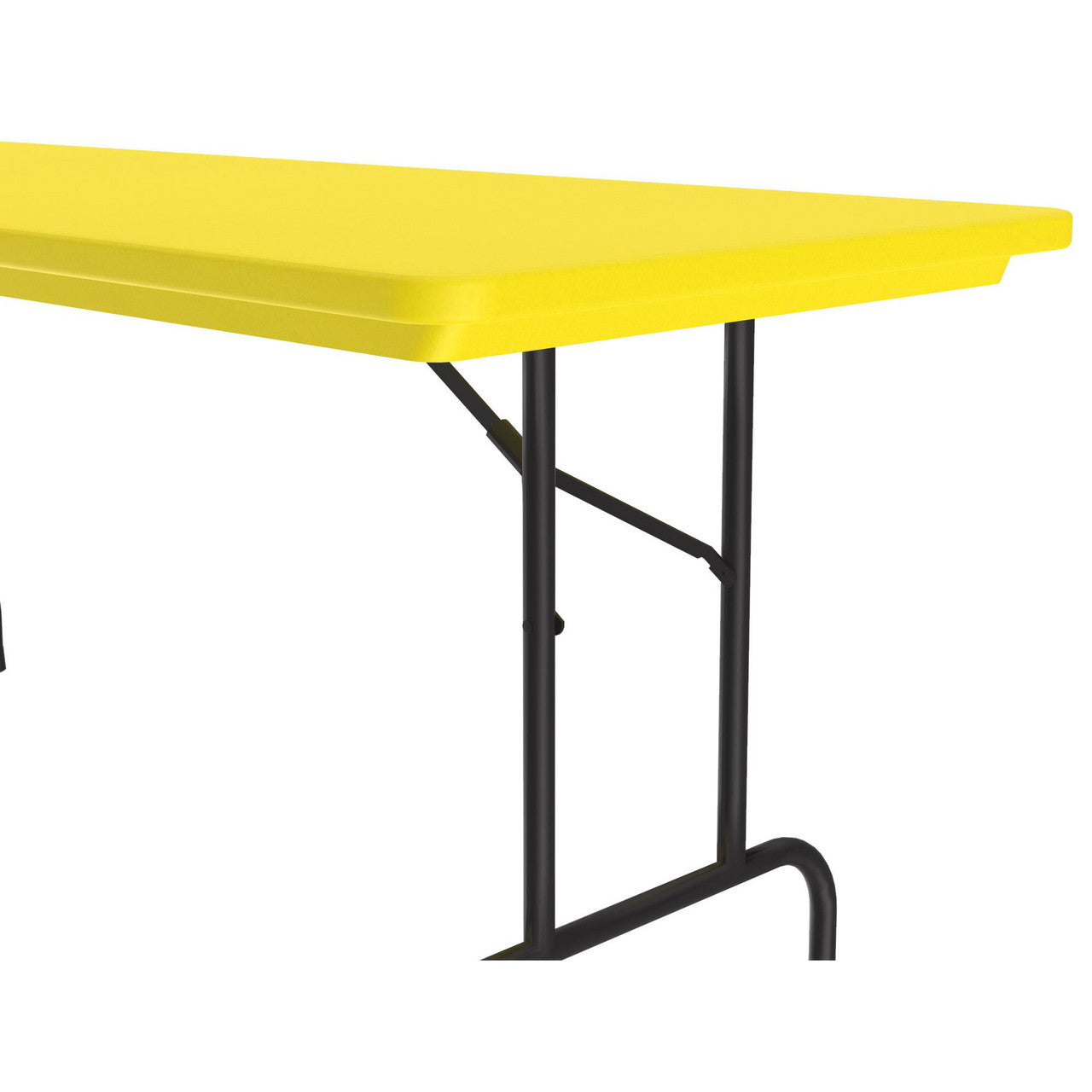 OfficeSource Colorful Blow Mold Folding Tables Fixed Height Blow Mold Table - 72" x 30" - Yellow
