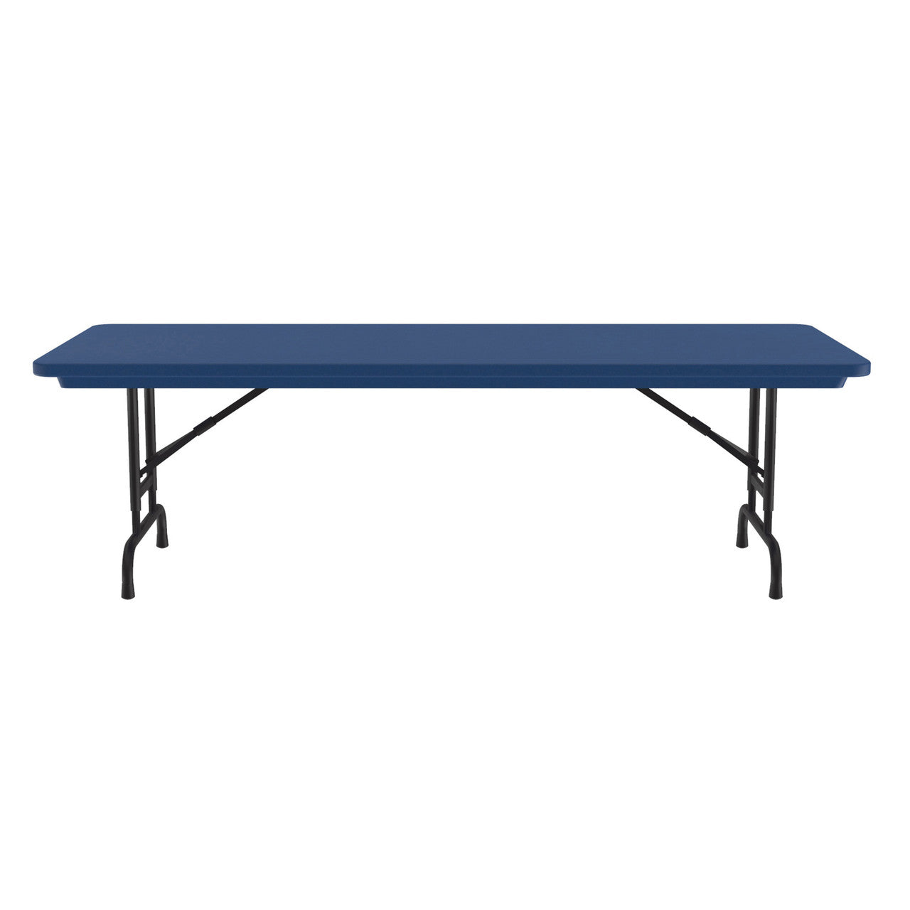 OfficeSource Colorful Blow Mold Folding Tables Adjustable Height Blow Mold Table - 60" x 30" - Blue