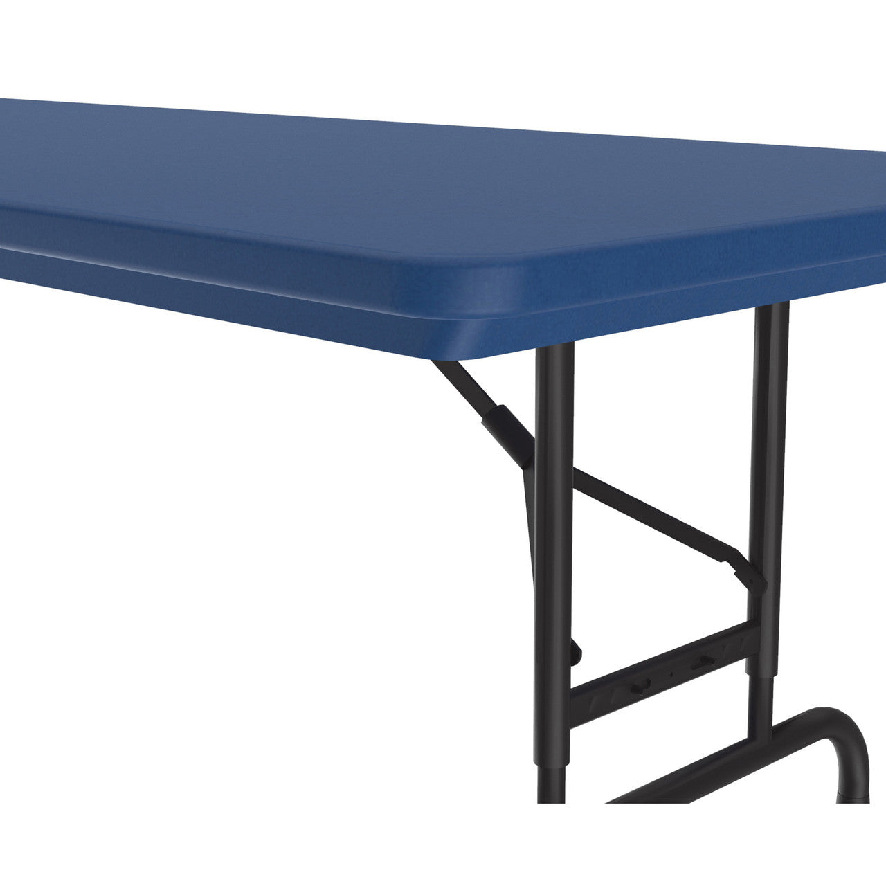 OfficeSource Colorful Blow Mold Folding Tables Adjustable Height Blow Mold Table - 60" x 30" - Blue