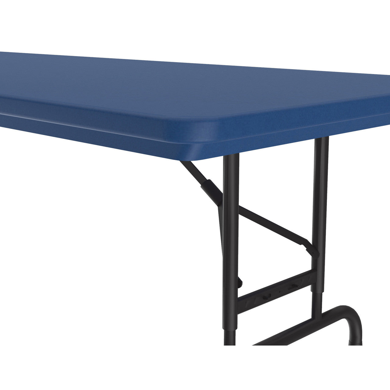 OfficeSource Colorful Blow Mold Folding Tables Adjustable Height Blow Mold Table - 72" x 30" - Blue
