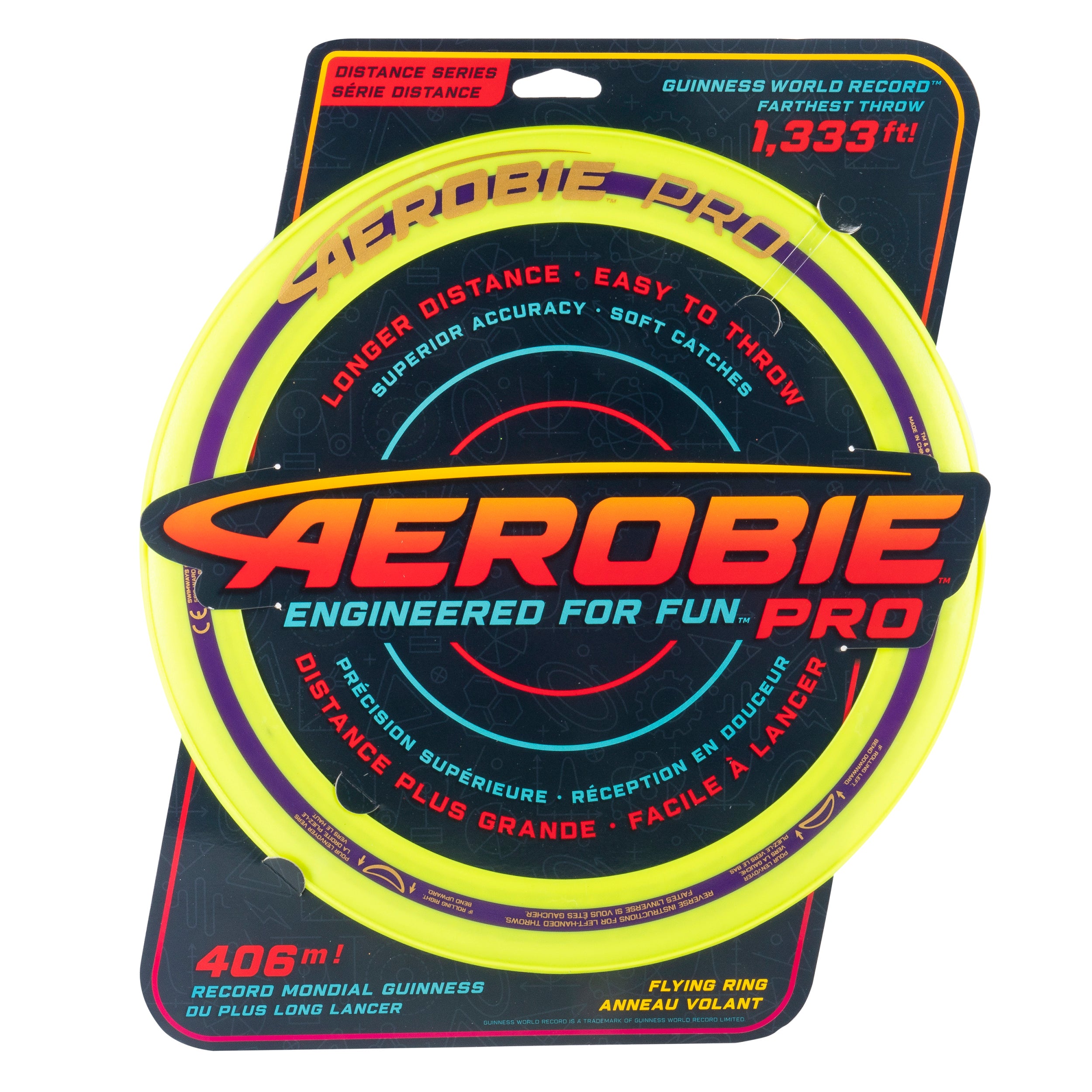 Aerobie Pro Ring Outdoor Flying Disc, 13 inches Color May Vary