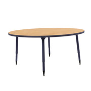 Adapte 60" Round Thermofused Activity Table with Adjustable Tapered Legs - Maple/Navy