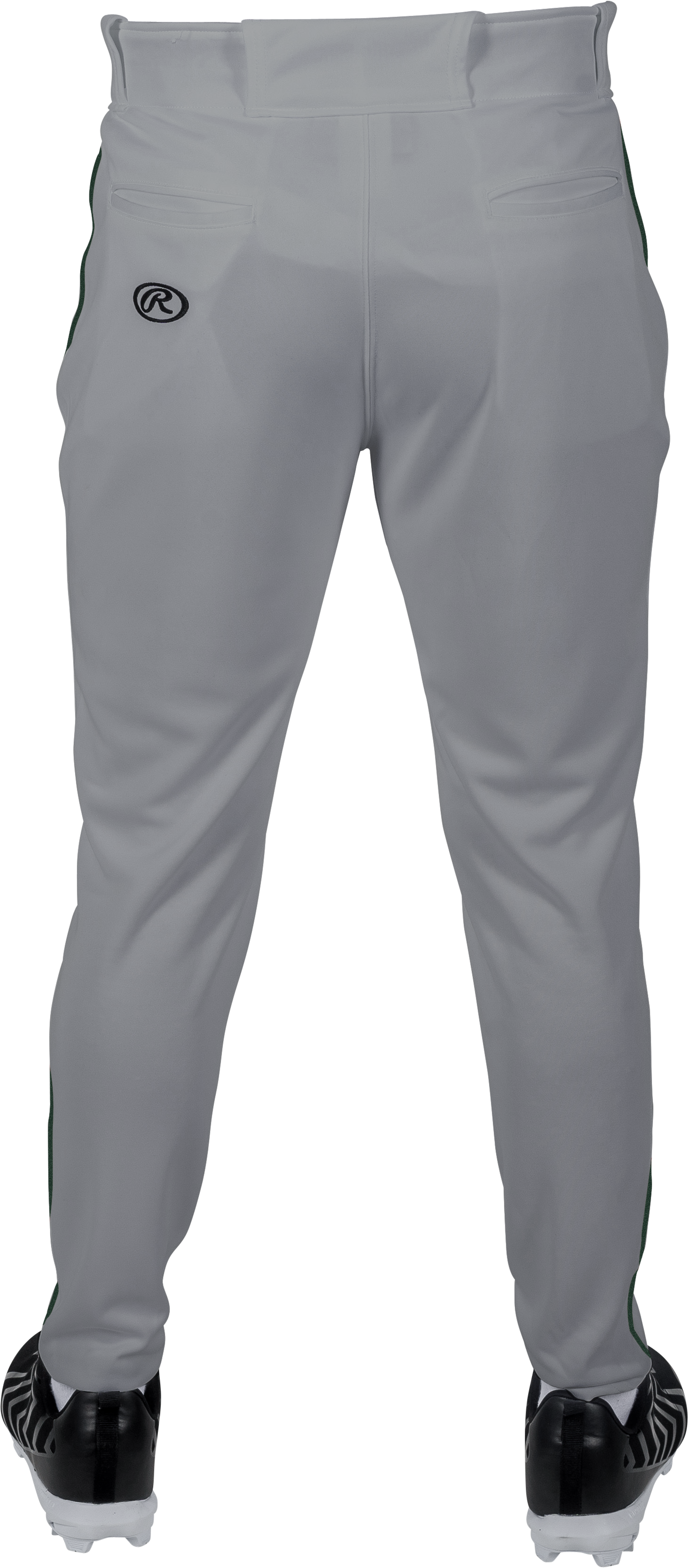 Rawlings Adult Plated Piped Pro Taper Fit Pant - Small - Blue Gray/Dark Green