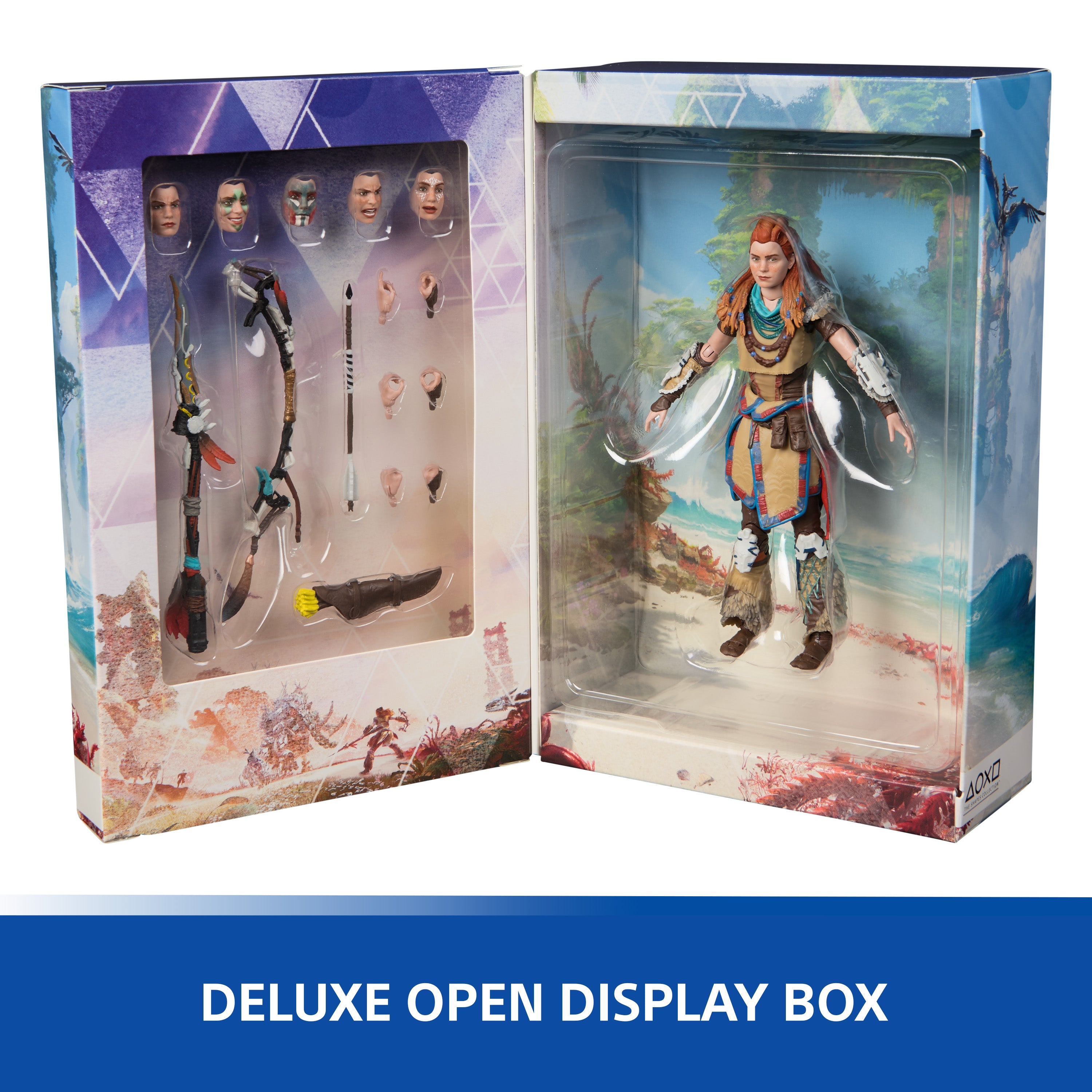 PlayStation Horizon Forbidden West, Deluxe 6” Aloy Action Figure with 15 Accessories, The Shapes Collection, For PS5 Fans & Collectors Ages 17+