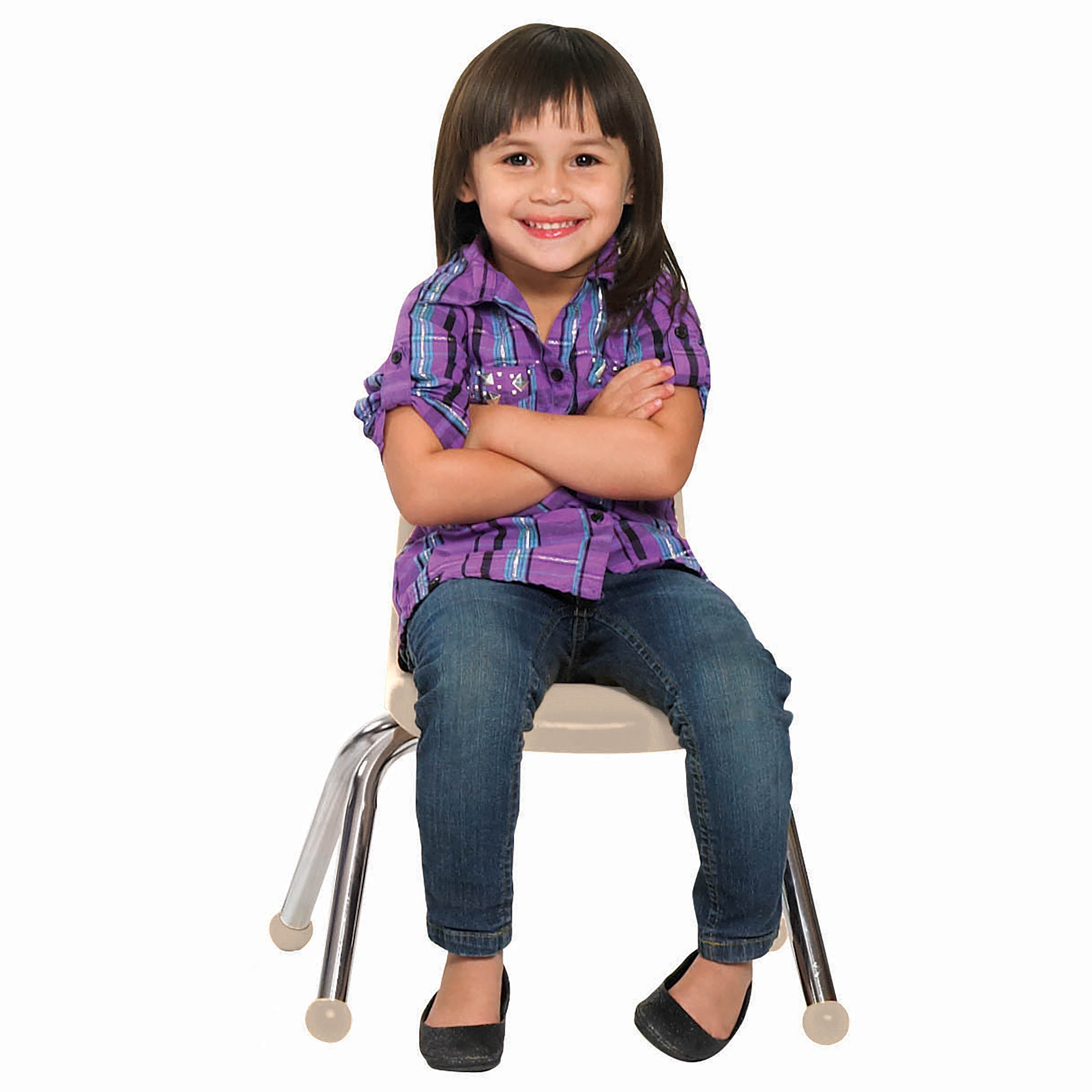 10" Stack Chair with Ball Glides - Sand