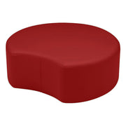 Pro Series Upholstered Crescent Ottoman 12" Height - Crimson