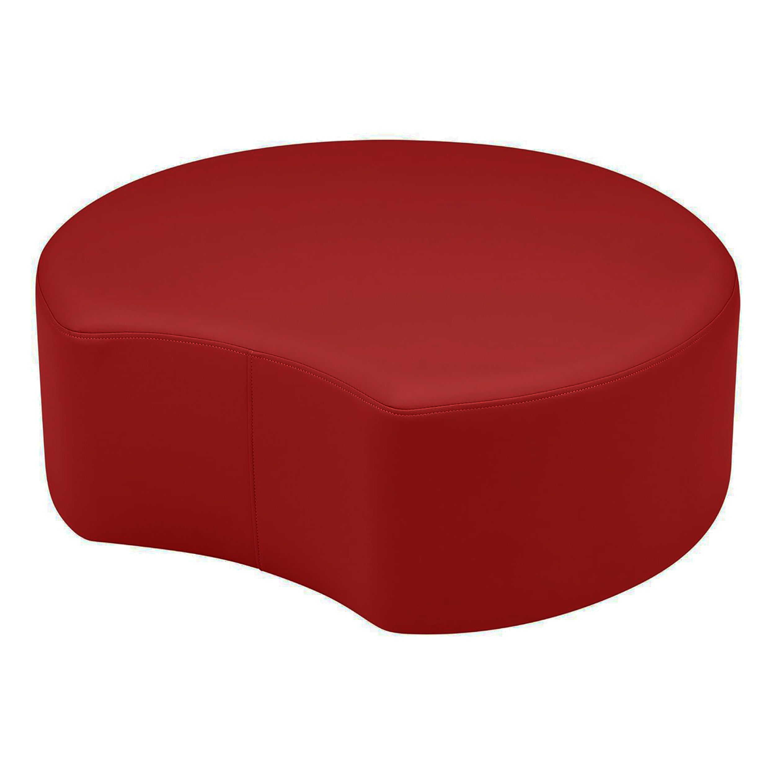 Pro Series Upholstered Crescent Ottoman 12" Height - Crimson