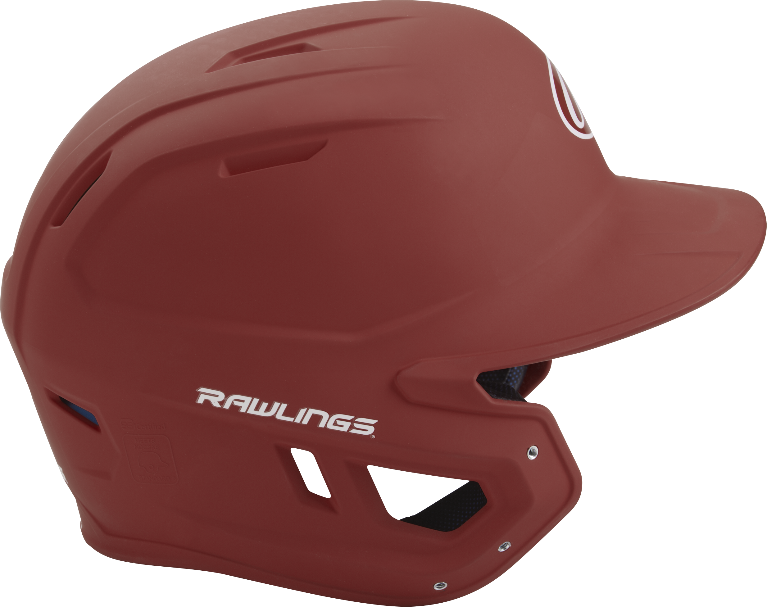 Rawlings Mach Matte Senior Baseball Helmet - Cardinal