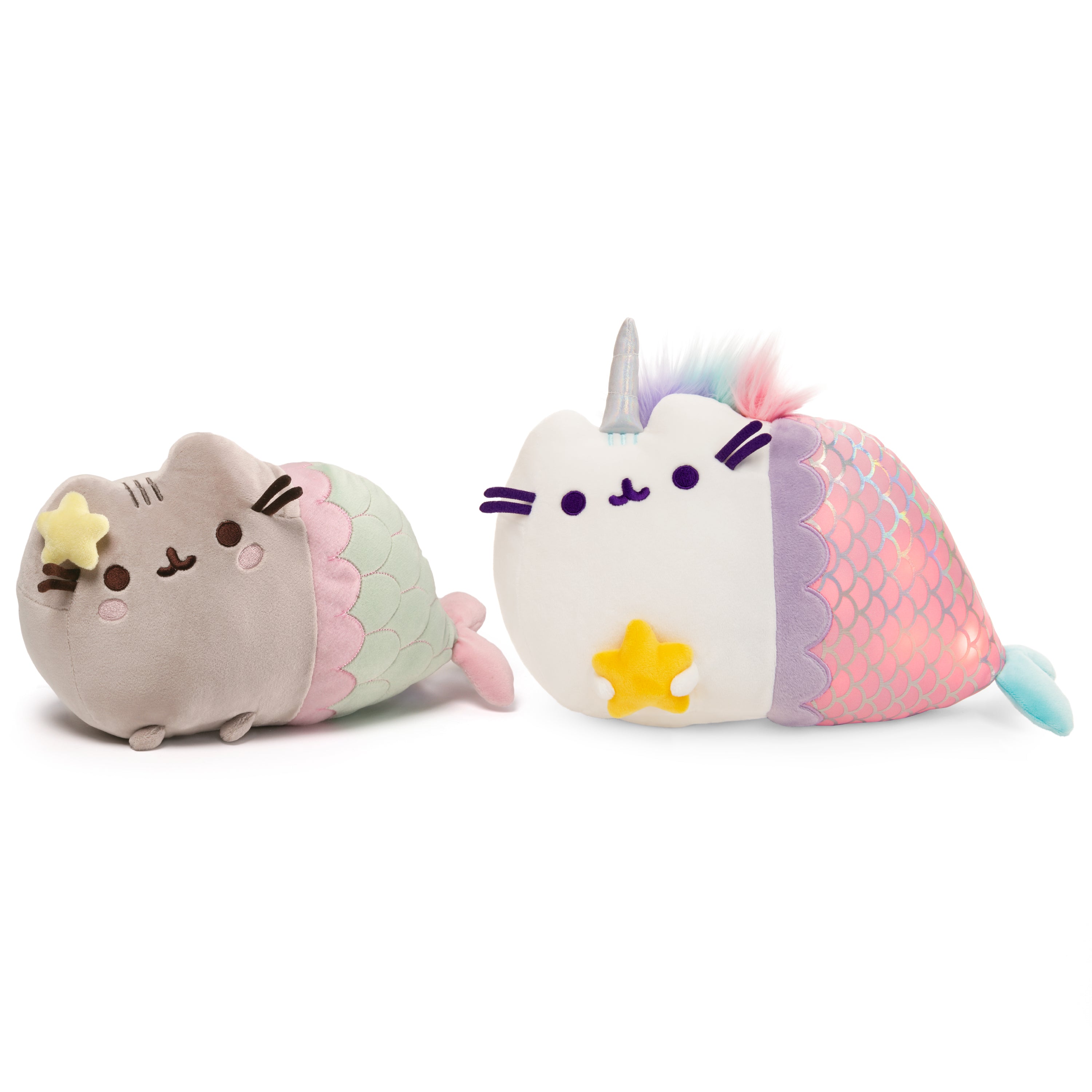 GUND Pusheen Mermaid Plush, Stuffed Animal for Ages 8 and Up, Green/Pink, 12”
