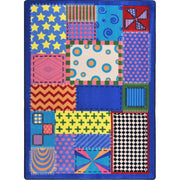 Crazy Quilt 7'8" x 10'9" area rug in color Multi