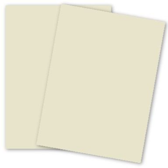 Cream Vellum Bristol Cardstock, 8.5" x 11", 67 lb, 250 Sheets/Ream
