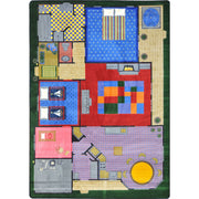Creative Play House 5'4" x 7'8" area rug in color Multi