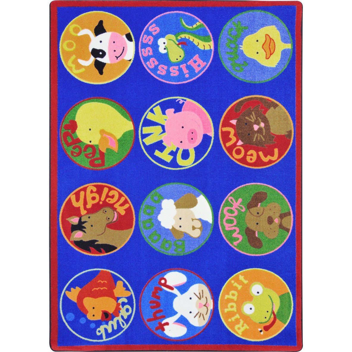 Creature Calls 5'4" x 7'8" area rug in color Multi