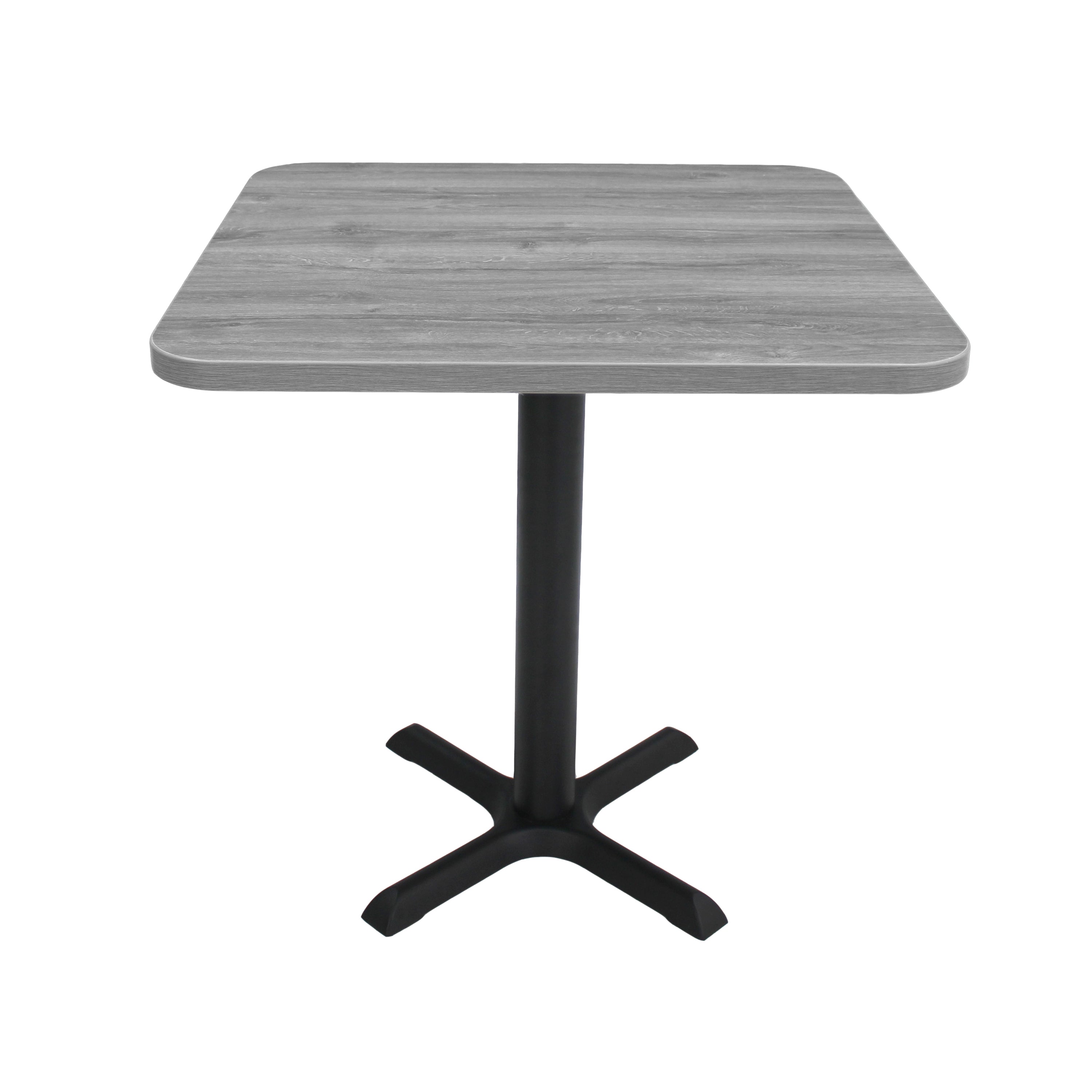 30" x 30" Square Cafe Bistro Table - Light Gray Wood/Black