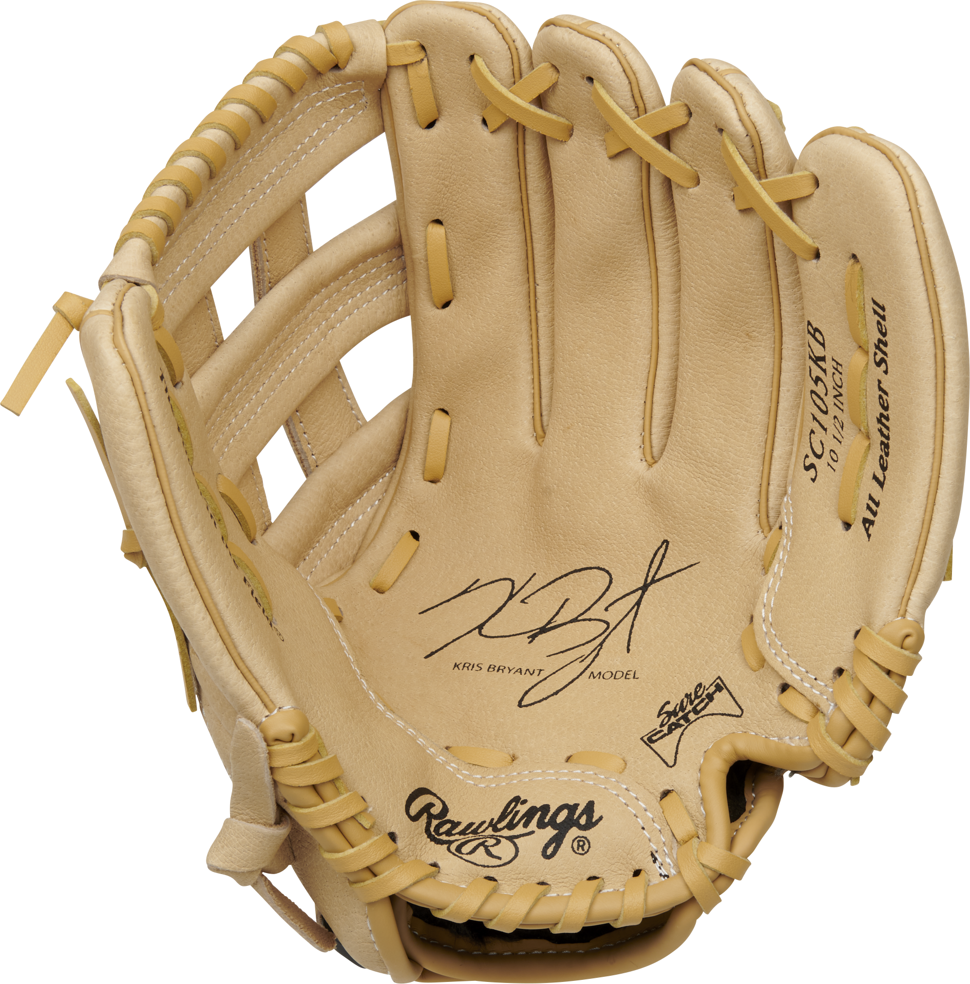 Rawlings Sure Catch Series Youth Kris Bryant Signature 10.5-Inch Baseball Glove - Right Hand Thrower - Camel
