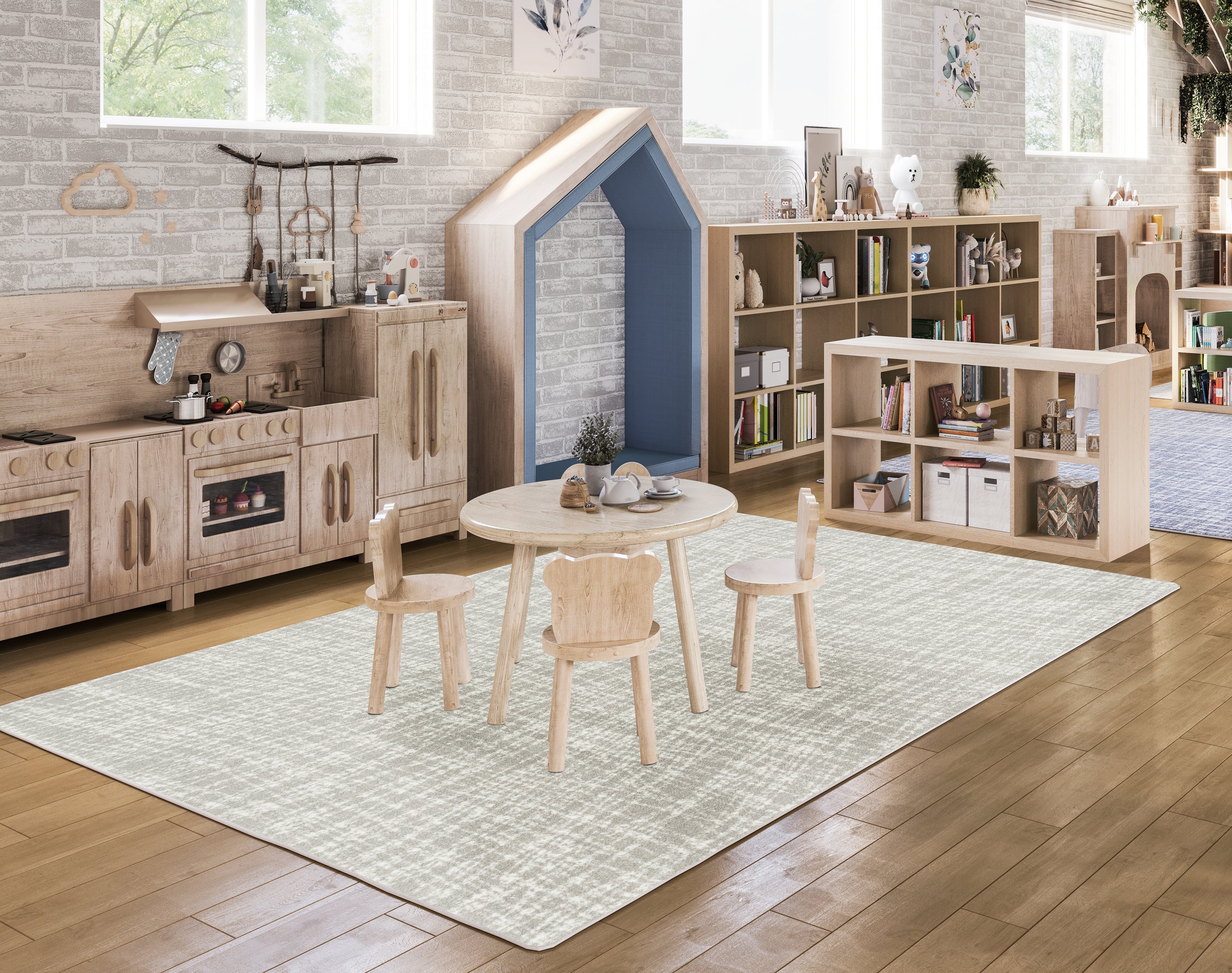 Crisscross 10'9" x 13'2" area rug in color Dove