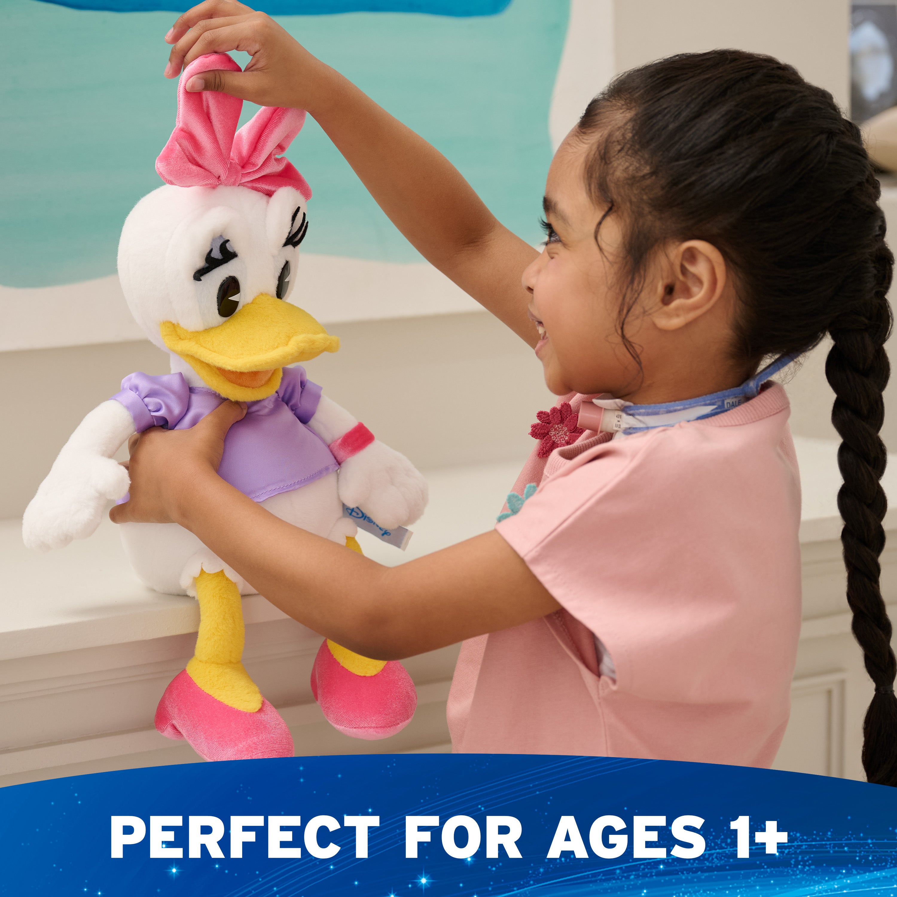 GUND Disney Official Daisy Duck Classic Plush, Mickey and Friends, Deluxe Collector Stuffed Animal for Ages 1 and Up, Blue/White, 14”