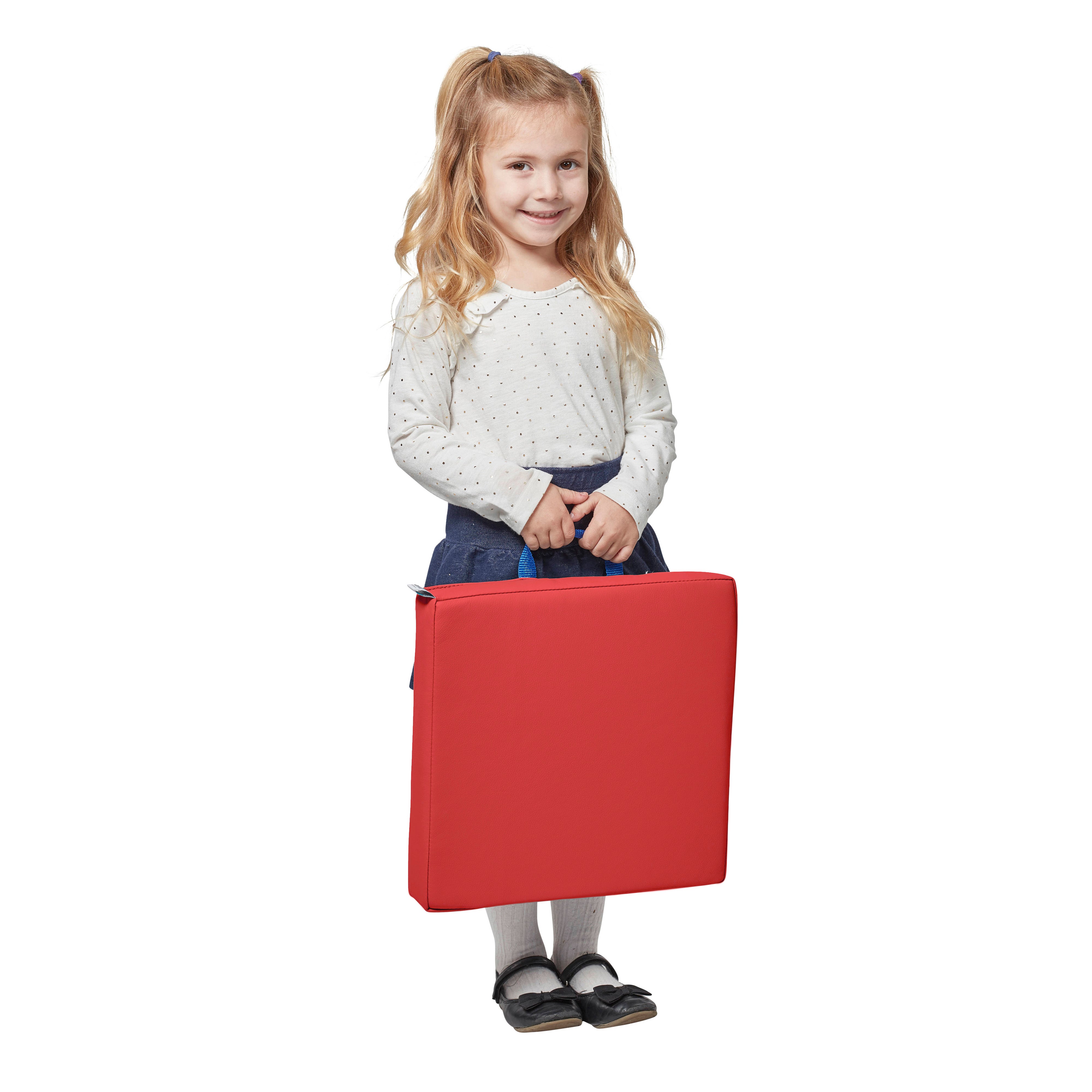 SoftZone Square Floor Cushion with Handle 6-Piece - Assorted