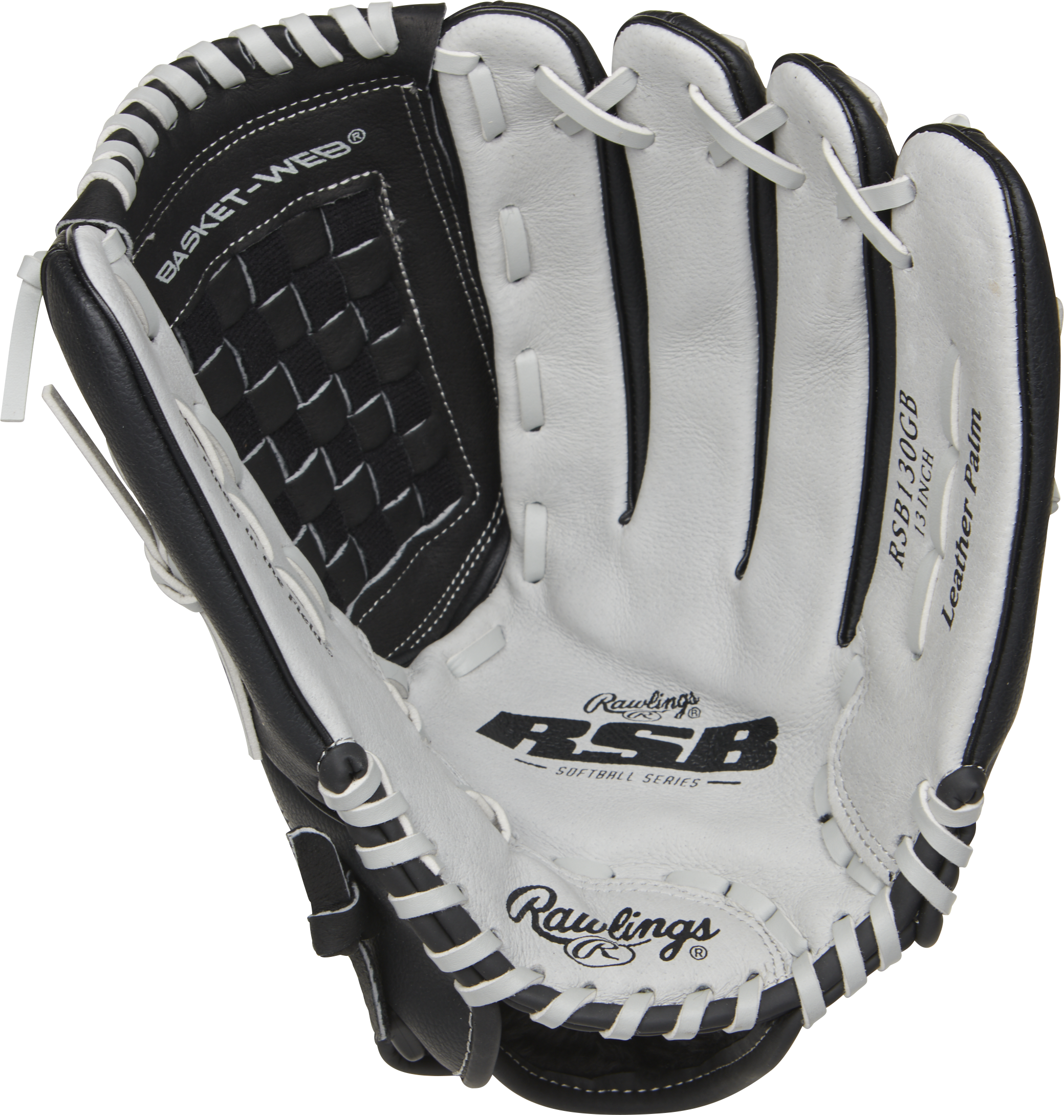 Rawlings Rsb Softball Series 13-Inch Softball Glove - Right Hand Thrower - Gray/Black