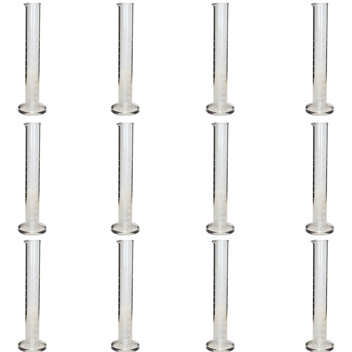 Cylinder, Single-Scale, Borosilicate Glass, 100ml, Pack of 12