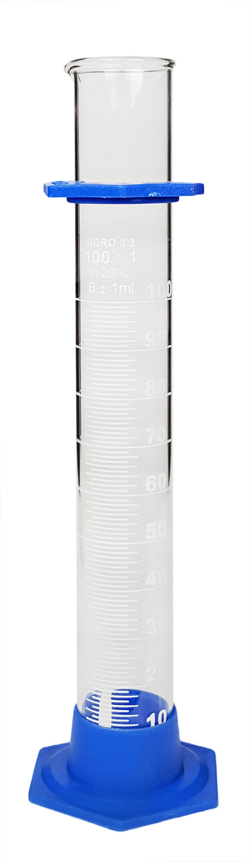 Cylinder, Borosilicate Glass with Bumper Guard, 100ml, Case of 100