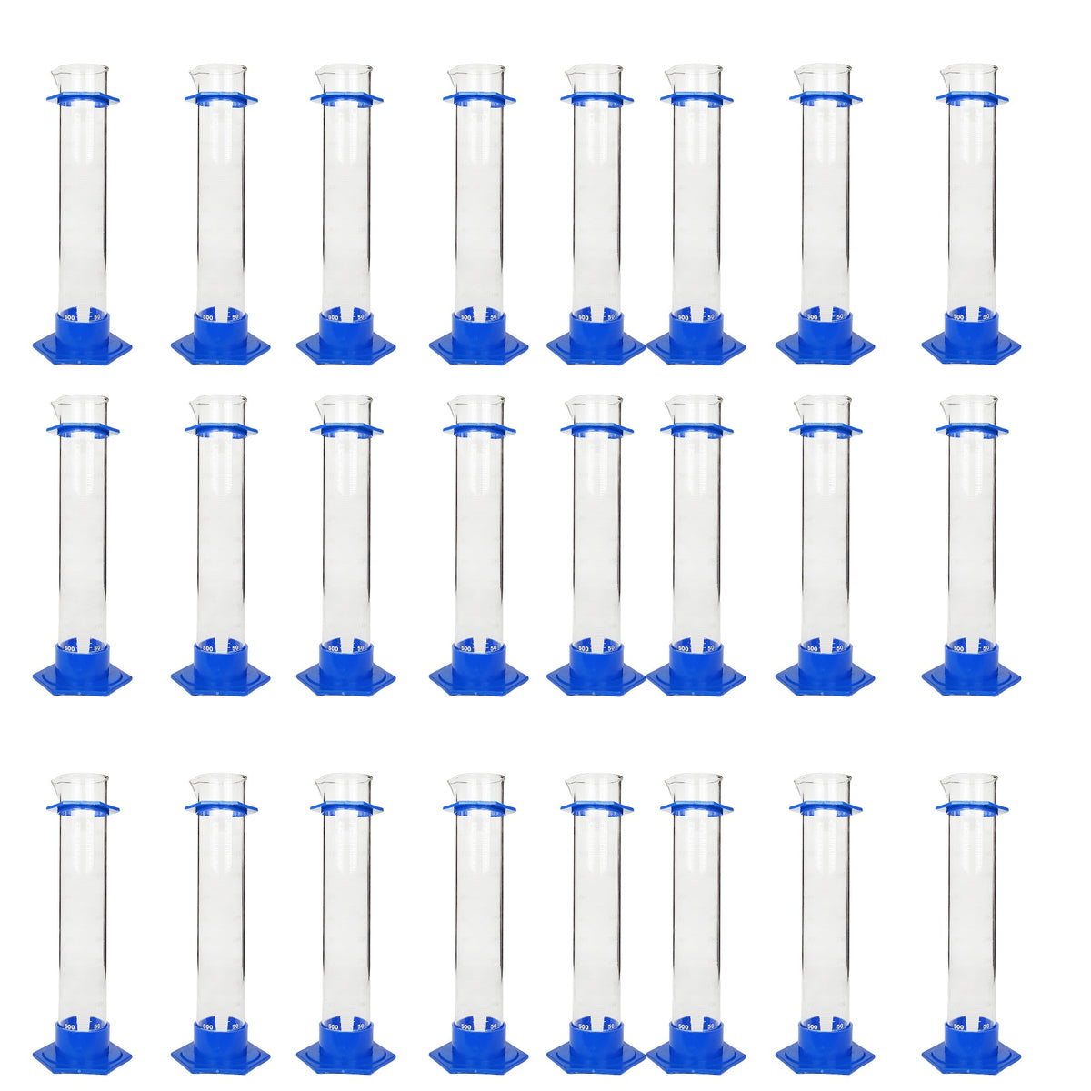 Cylinder, Borosilicate Glass with Bumper Guard, 500ml, Case of 24