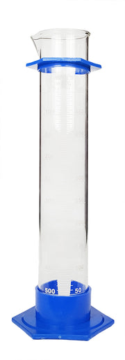 Cylinder, Borosilicate Glass with Bumper Guard, 500ml, Pack of 6