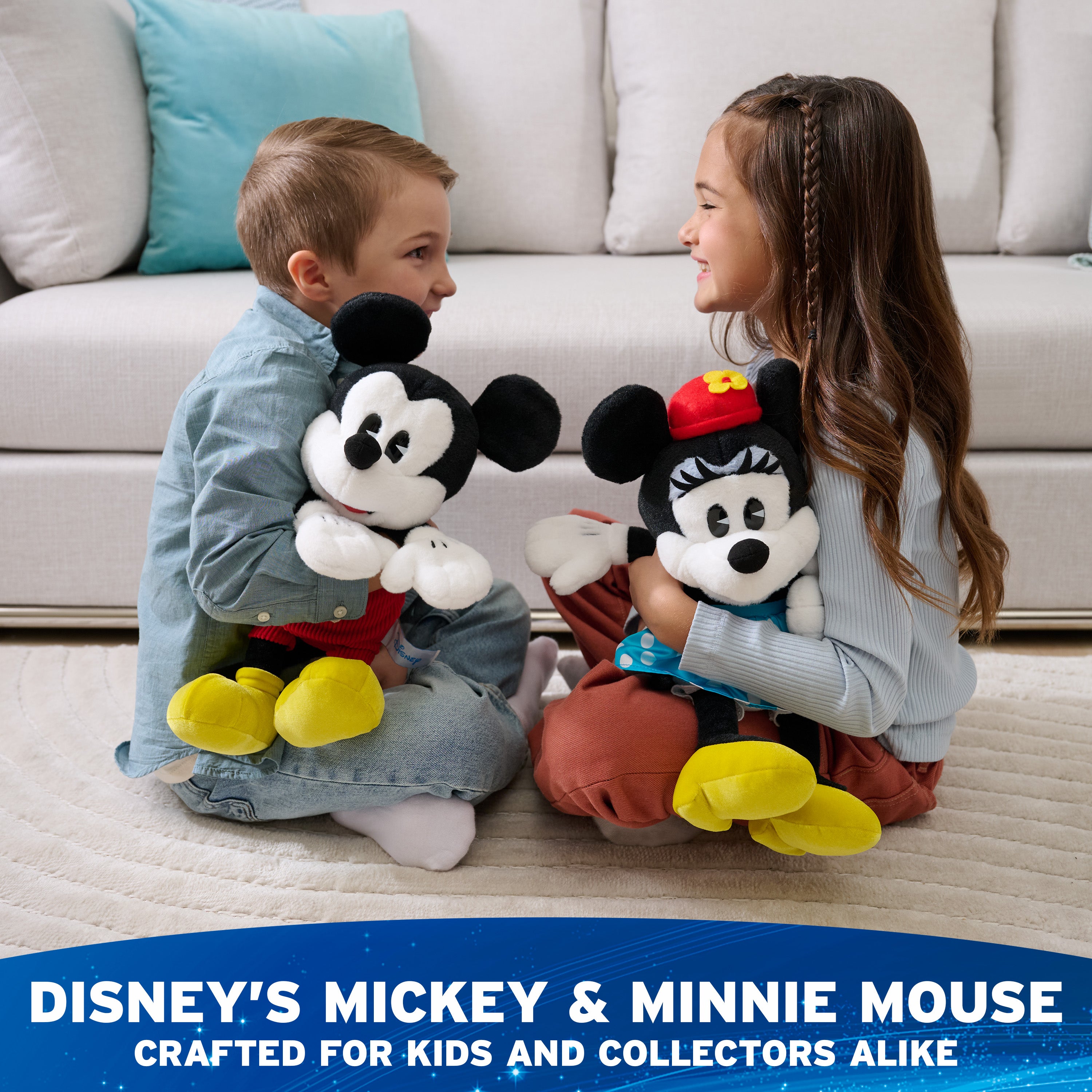 GUND Disney Official Minnie Mouse Classic Plush, Mickey and Friends, Deluxe Collector Stuffed Animal for Ages 1 and Up, Black/White, 14”