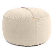 Jaxx 4 Foot Saxx - Large Round Bean Bag Chair for Adults - Lush Velvet Ivory