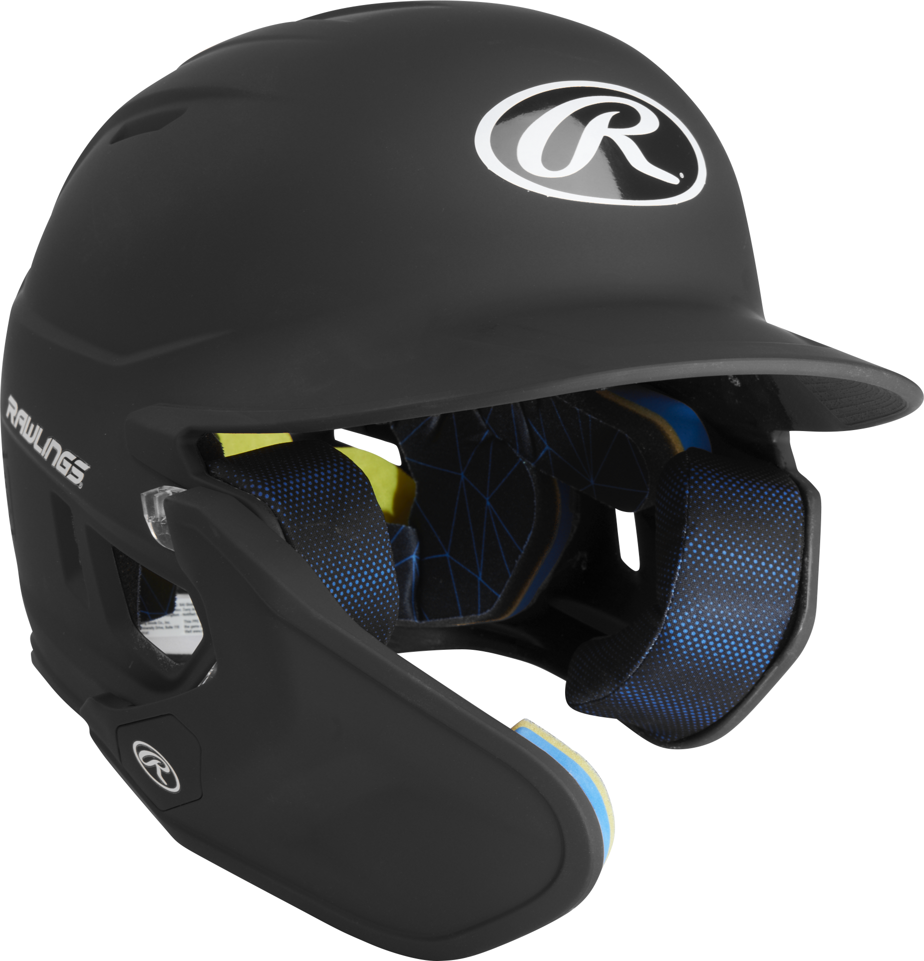 Rawlings Mach Adjust With Lhb Extension Matte Junior Batting Helmet - Black