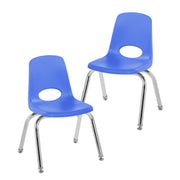 12" Stack Chair with Swivel Glides - Blue